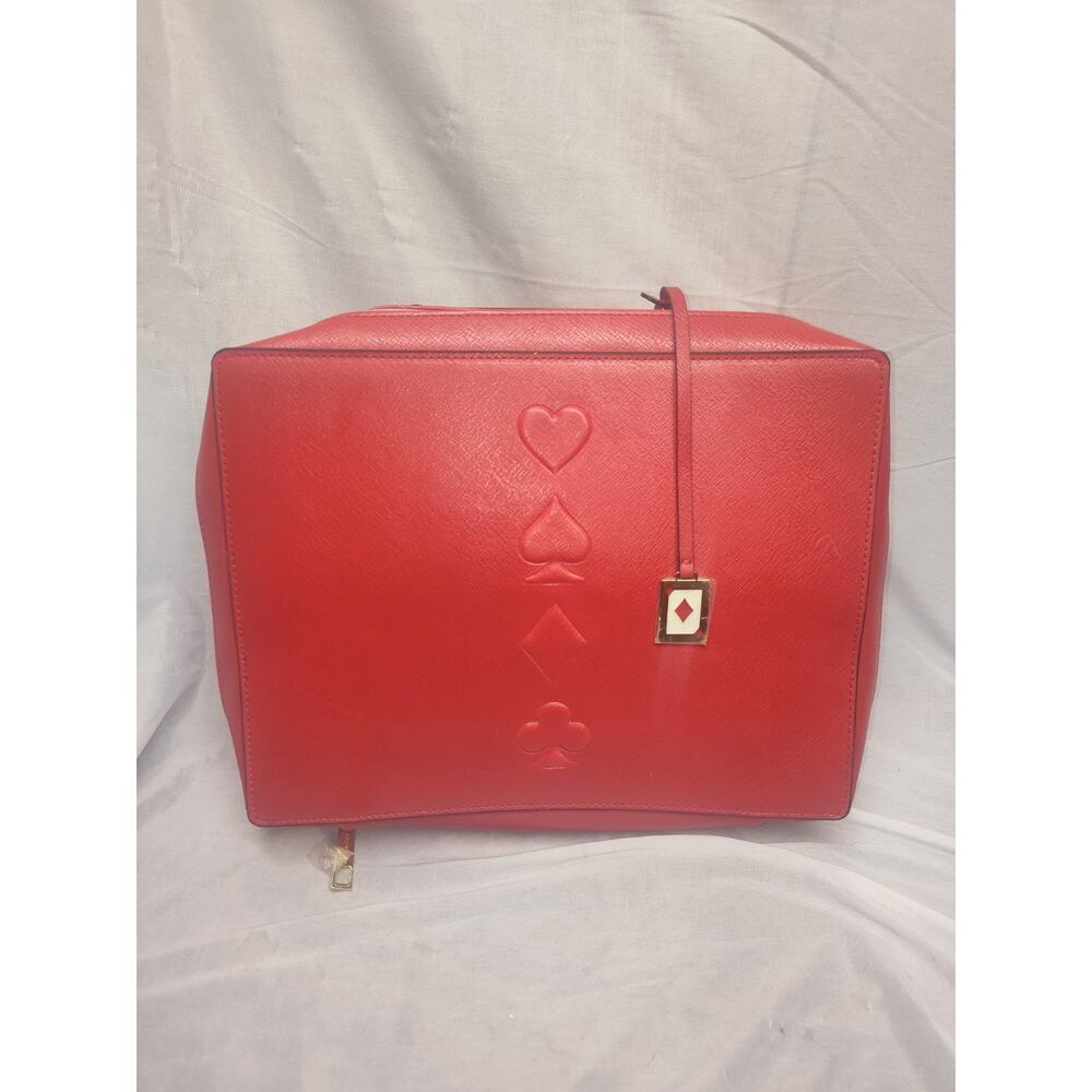 Estee Lauder Makeup Train Case Travel Cosmetics Bag Playing Cards Poker Theme